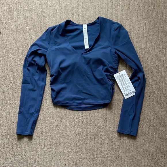 lululemon athletica Tops - Lululemon All It Takes Ribbed Nulu V-Neck Long-Sleeve Shirt B-D Cups, 8